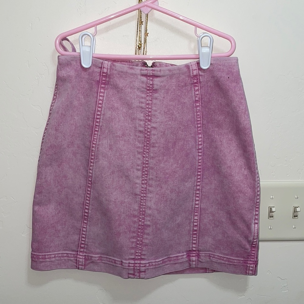 Pink Free People Mini Skirt